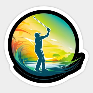 Golf enthusiast, Fore golf, no golf no life,golfing evolution, golf activity golf player, funny golf lover swing Sticker